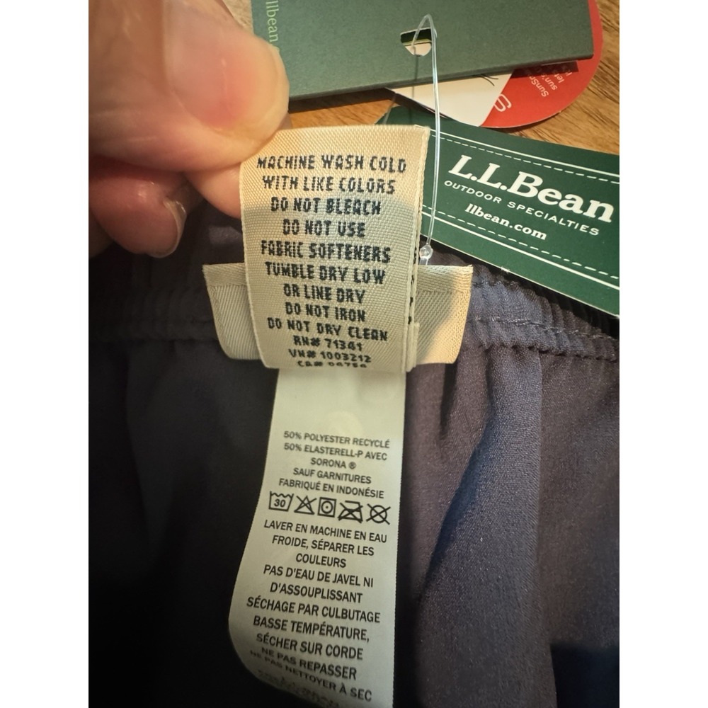 LL Bean Multisport Pants Carbon Navy Drawstring Elastic Waist Mens Size XL x 28" - Picture 3 of 11